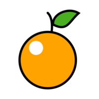 Isolated orange fruit illustration, perfect for illustrations and learning. png