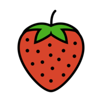 Isolated strawberry fruit illustration, perfect for illustrations and learning. png