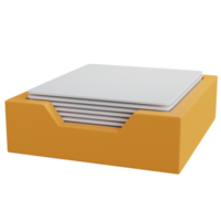 almacenamiento de archivos de renderizado 3d aislado png