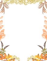 herbal frame, floral frame png