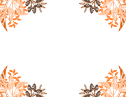 marco floral de otoño png