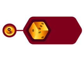 Brown bar space and dice for infographic element. png