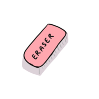 Pink minimal eraser png