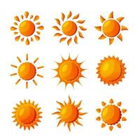 colección de iconos de sol vector