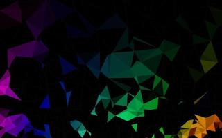 Dark Multicolor, Rainbow vector abstract polygonal layout.