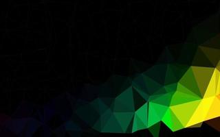 Dark Multicolor, Rainbow vector shining triangular template.