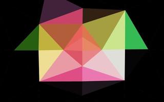 Light Multicolor, Rainbow vector triangle mosaic template.