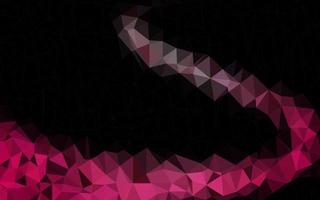 Dark Black vector shining triangular background.