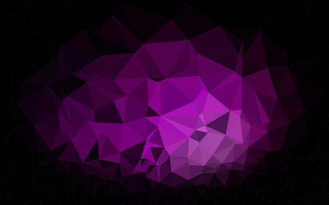 Dark Purple vector polygonal pattern.