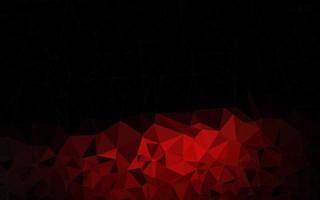 Dark Red vector shining triangular pattern.