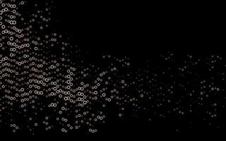 Dark Black vector background with bubbles.