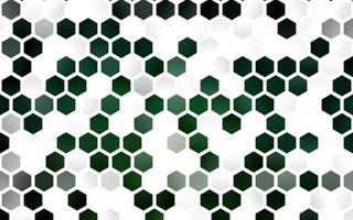 cubierta de vector verde claro con juego de hexágonos.