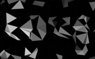 plata oscura, vector gris brillante patrón triangular.