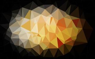Light Yellow, Orange vector shining triangular background.