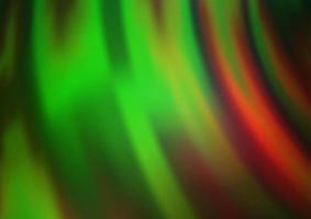 Dark Green, Red vector background with liquid shapes.