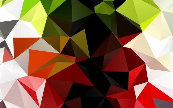 Light Green, Red vector polygon abstract layout.