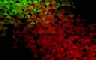 verde oscuro, textura vectorial roja en estilo triangular. vector
