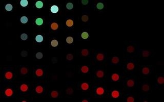 Dark Green, Red vector texture with disks.