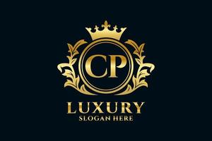 Initial CP Letter Royal Luxury Logo template in vector art for luxurious branding projects and other vector illustration.