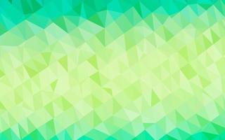 textura de mosaico de triángulo de vector verde claro, amarillo.
