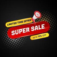 Modern Super Sale Tag Label vector