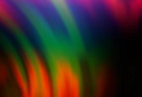 Plantilla de vector de arco iris multicolor oscuro con formas de burbujas.