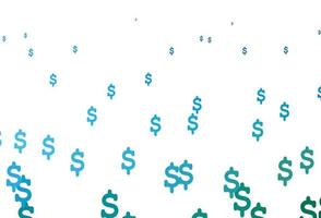 Light Blue, Green vector background with Dollar.