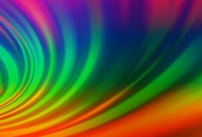 Dark Multicolor, Rainbow vector template with bent lines.
