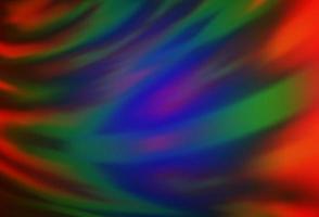 Dark Multicolor, Rainbow vector blurred shine abstract template.