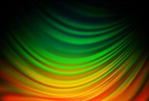 Dark Multicolor, Rainbow vector background with bent lines.