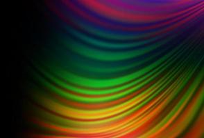 Dark Multicolor, Rainbow vector pattern with lines, ovals.