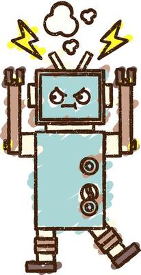 Robot Working Chalk Drawing