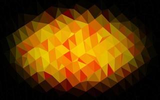 Light Orange vector shining triangular pattern.