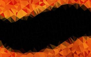Light Orange vector shining triangular template.