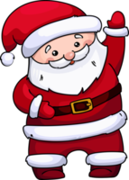 Funny cartoon character of Christmas Santa Claus png