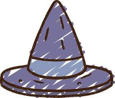 Pointy Hat Chalk Drawing vector