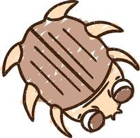 Bug Chalk Drawing vector