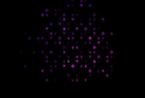 Dark Purple vector pattern with symbol of cards.