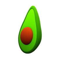 Fruits concept of green avocado for daily nutrition. png