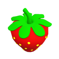 Red strawberry for delicious fruits concept. png