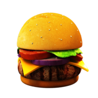 délicieux burger fait maison avec chili et barbecue adapté au concept de restauration rapide. png