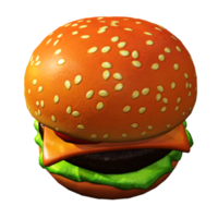 Delicious homemade burger with chili and barbeque grill fit for fast food concept. png