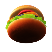 Delicious homemade burger with chili and barbeque grill fit for fast food concept. png