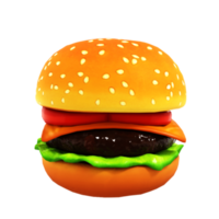 Delicious homemade burger with chili and barbeque grill fit for fast food concept. png