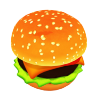 Delicious homemade burger with chili and barbeque grill fit for fast food concept. png