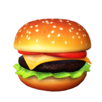 heerlijk eigengemaakt hamburger met Chili en barbecue rooster fit voor snel voedsel concept. png