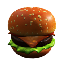 heerlijk eigengemaakt hamburger met Chili en barbecue rooster fit voor snel voedsel concept. png