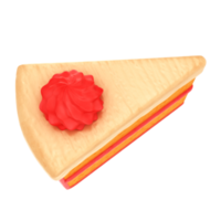 jordgubb ost kaka med mocca grädde och röd fläck socker för dekoration. png