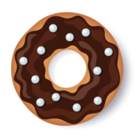 illustration de beignet testy avec ombre portée. png avec fond transparent