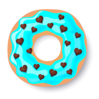 illustration de beignet testy avec ombre portée. png avec fond transparent